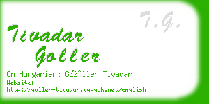 tivadar goller business card